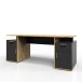Schreibtisch >LEVI 101< in Artisan Eiche Dekor-Matera - 185,1x75x67,5cm (BxHxT)
