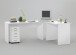 Schreibtisch >TILL< in weiß - 205x76x65cm (BxHxT)