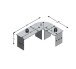 Schreibtisch >TILL< in Eiche Dekor - 205x76x65cm (BxHxT)