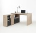 Schreibtisch >LEXO/LEX< in Eiche Dekor - 135,7x74,2x135,7cm (BxHxT)