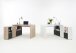 Schreibtisch >LEXO/LEX< in weiß - 135,7x74,2x135,7cm (BxHxT)