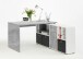 Schreibtisch >LEXO/LEX< in Beton LA-weiß - 135,7x74,2x135,7cm (BxHxT)