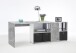 Schreibtisch >LEXO/LEX< in Beton LA-weiß - 135,7x74,2x135,7cm (BxHxT)