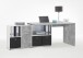 Schreibtisch >LEXO/LEX< in Beton LA-weiß - 135,7x74,2x135,7cm (BxHxT)