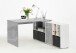 Schreibtisch >LEXO/LEX< in Beton LA-weiß - 135,7x74,2x135,7cm (BxHxT)