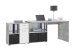 Schreibtisch >LEXO/LEX< in Beton LA - 135,7x74,2x135,7cm (BxHxT)