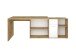 Schreibtisch >LEXO/LEX< in Artisan Eiche Dekor-weiß - 135,7x74,2x135,7cm (BxHxT)