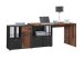 Schreibtisch >LEXO/LEX< in Old Style dunkel-Matera - 135,7x74,2x135,7cm (BxHxT)