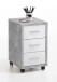 Rollcontainer >DIEGO 2< in Beton LA-hochlanz weiß - 35x58,9x42cm (BxHxT)