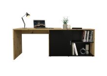 Schreibtisch >VALLEY< in Artisan Eiche-schwarz perl...