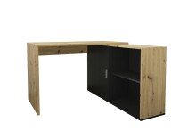 Schreibtisch >VALLEY< in Artisan Eiche-schwarz perl - 118x75x124,5cm (BxHxT)