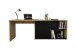 Schreibtisch >VALLEY< in Artisan Eiche-schwarz perl - 118x75x124,5cm (BxHxT)