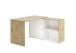 Schreibtisch >VALLEY< in Artisan Eiche Dekor-weiß - 118x75x124,5cm (BxHxT)