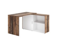 Schreibtisch >VALLEY< in Old Style dunkel-weiß Perl - 118x75x124,5cm (BxHxT)