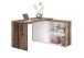 Schreibtisch >VALLEY< in Old Style dunkel-weiß Perl - 118x75x124,5cm (BxHxT)