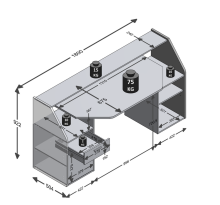 Gamingtisch >ZOCKER 1< in anthrazit - 18x9,2x6,8cm (BxHxT)