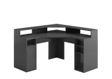 Schreibtisch >ZOCKER 2< in anthrazit - 138,7x90,3x138,7cm (BxHxT)