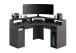 Schreibtisch >ZOCKER 2< in anthrazit - 138,7x90,3x138,7cm (BxHxT)