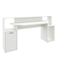 Schreibtisch >ZOCKER 3< in weiß - 180,4x92,5x59,8cm (BxHxT)