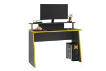 Gamingtisch >ZOCKER PRO< in anthrazit - 93x117x50cm...