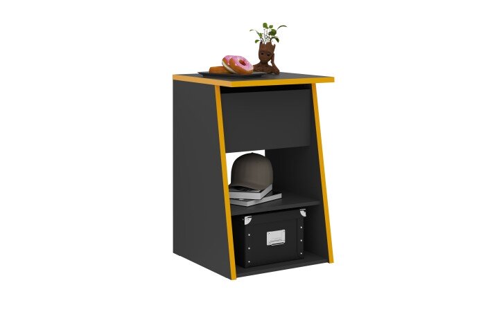 Gamingtisch >ZOCKER PRO 2< in anthrazit - 49,4x77,7x50cm (BxHxT)