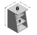 Gamingtisch >ZOCKER PRO 2< in anthrazit - 49,4x77,7x50cm (BxHxT)