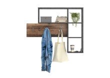 Garderobe >KANDA< in Matera-Old Style dunkel - 103,1x81x16cm (BxHxT)