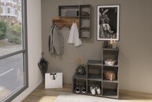 Garderobe >KANDA< in Matera-Old Style dunkel - 103,1x81x16cm (BxHxT)