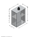 Kommode >ALBI 1< in Beton LA-weiß - 60x83x35cm (BxHxT)