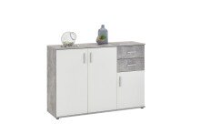 Schubkastenkommode >ALBI 2< in Beton LA-weiß...