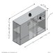 Schubkastenkommode >ALBI 2< in Beton LA-weiß - 120,5x83x35cm (BxHxT)