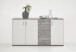Schubkastenkommode >ALBI 3< in Beton LA-weiß - 160,1x83x35cm (BxHxT)