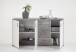 Schubkastenkommode >ALBI 3< in Beton LA-weiß - 160,1x83x35cm (BxHxT)