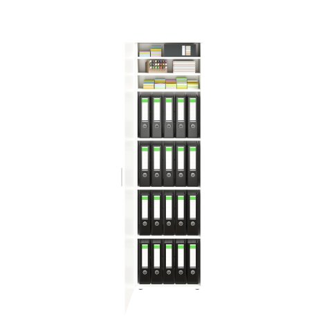 Schuhschrank >INCA 1< in weiß - 50x184x34,5cm (BxHxT)