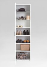 Schuhschrank >INCA 1< in weiß - 50x184x34,5cm (BxHxT)