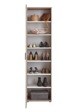 Schuhschrank >INCA 1< in Eiche Dekor - 50x184x34,5cm (BxHxT)