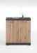 Kommode >BRISTOL 1< in Eiche Dekor - 80x89,9x34,9cm (BxHxT)