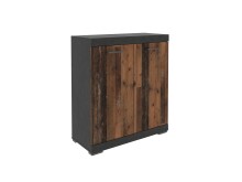 Kommode >BRISTOL 1< in Matera-Old Style dunkel - 80x89,9x34,9cm (BxHxT)