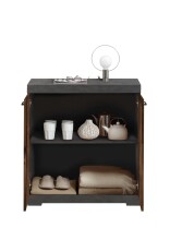 Kommode >BRISTOL 1< in Matera-Old Style dunkel - 80x89,9x34,9cm (BxHxT)