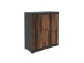 Kommode >BRISTOL 1< in Matera-Old Style dunkel - 80x89,9x34,9cm (BxHxT)