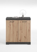 Kommode >BRISTOL 1< in Matera-Artisan Eiche - 80x89,9x34,9cm (BxHxT)