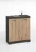 Kommode >BRISTOL 1< in Matera-Artisan Eiche - 80x89,9x34,9cm (BxHxT)