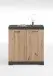 Kommode >BRISTOL 1< in Matera-Artisan Eiche - 80x89,9x34,9cm (BxHxT)