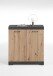 Kommode >BRISTOL 1< in Matera-Artisan Eiche - 80x89,9x34,9cm (BxHxT)