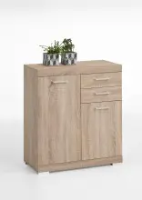 Kommode >BRISTOL 2< in Eiche Dekor - 80x89,9x34,9cm...
