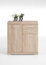 Kommode >BRISTOL 2< in Eiche Dekor - 80x89,9x34,9cm (BxHxT)