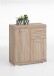 Kommode >BRISTOL 2< in Eiche Dekor - 80x89,9x34,9cm (BxHxT)