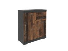 Kommode >BRISTOL 2< in Matera-Old Style dunkel - 80x89,9x34,9cm (BxHxT)