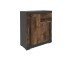 Kommode >BRISTOL 2< in Matera-Old Style dunkel - 80x89,9x34,9cm (BxHxT)
