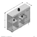 Kombikommode >BRISTOL 3< in Eiche Dekor - 120x89,9x34,9cm (BxHxT)